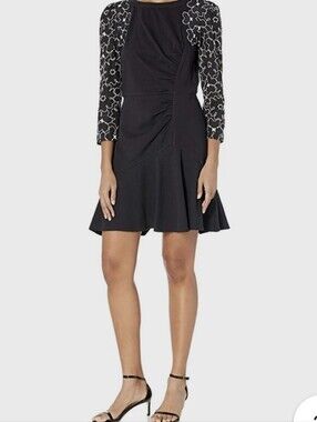 REBECCA TAYLOR TAI FLORAL EMBROIDERED MINI DRESS WOMENS SIZE 6 EUC